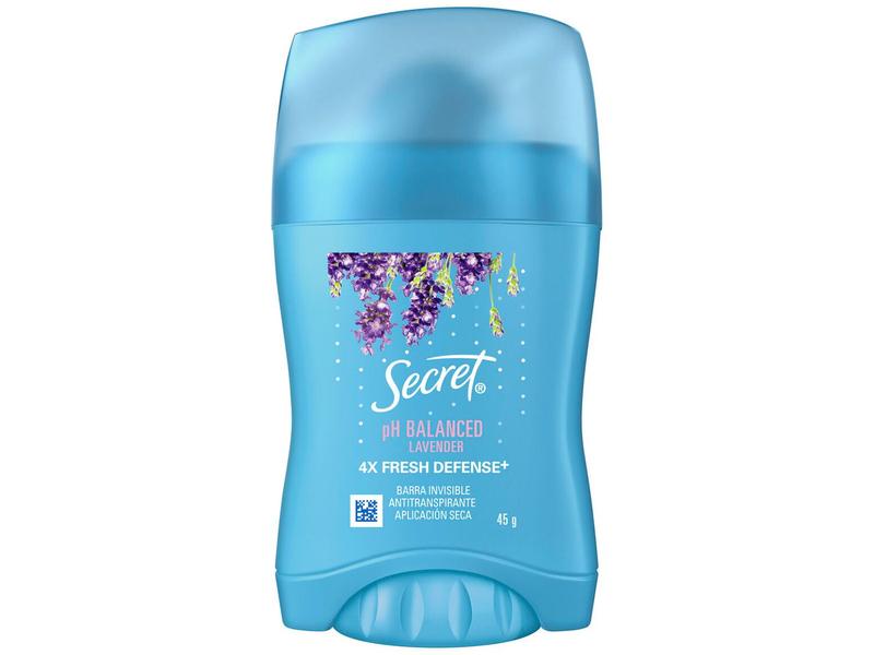 Desodorante Antitranspirante em Barra Secret pH Balanceado Lavanda Feminino 45g Desodorante Antitranspirante em Barra Secret pH Balanceado Lavanda Feminino 45g