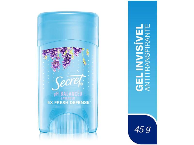 Imagem de Desodorante Antitranspirante em Gel Secret - Invisible pH Balanced Lavender Feminino 45g