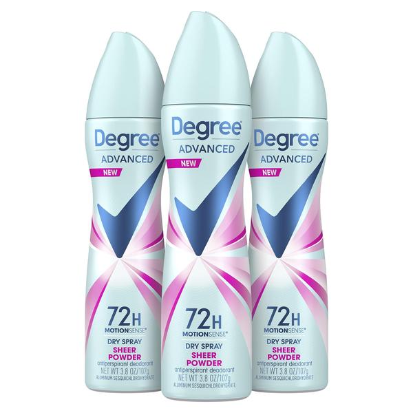 Imagem de Desodorante antitranspirante em spray seco Degree Advanced 110mL x3