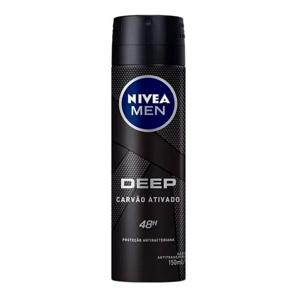 Imagem de Desodorante antitranspirante Masculino nivea Men Deep original, aerossol, 1 unidade com 150mL