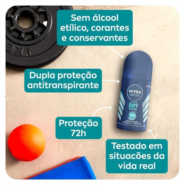 Imagem de Desodorante Antitranspirante Nivea Men Roll On Dry Fresh 50ml