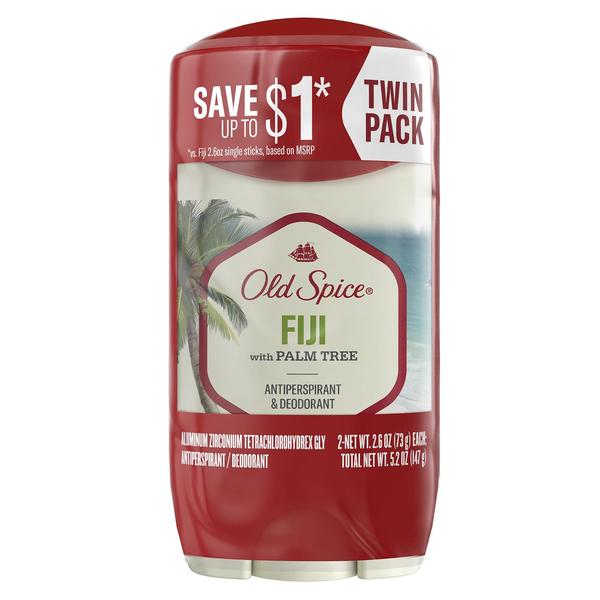 Imagem de Desodorante antitranspirante Old Spice Fiji para homens, pacote duplo de 75 ml