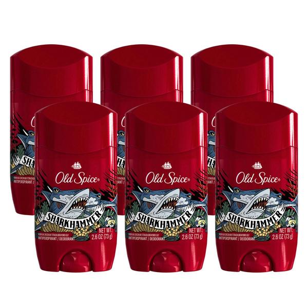 Imagem de Desodorante antitranspirante Old Spice Sharkhammer Masculino 75mL x6