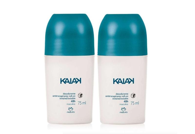 Imagem de Desodorante Antitranspirante Roll On Kaiak Masculino 75 ml kit com 2