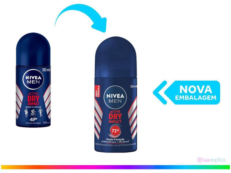 Imagem de Desodorante Antitranspirante Roll On Nivea - Dry Impact 50ml