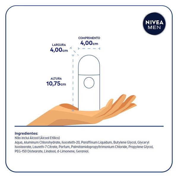 Imagem de Desodorante Antitranspirante Roll On NIVEA Men Invisible for Black & White 50ml - 4 unidades