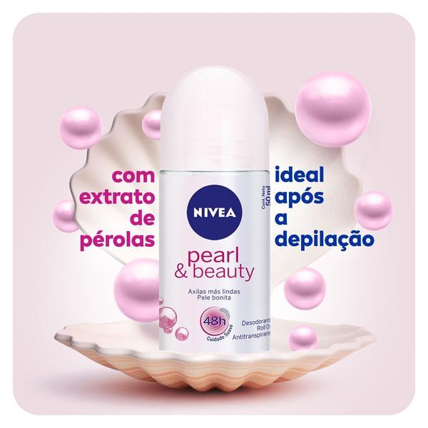 Imagem de Desodorante Antitranspirante Roll On NIVEA Pearl & Beauty 50ml - 4 unidades