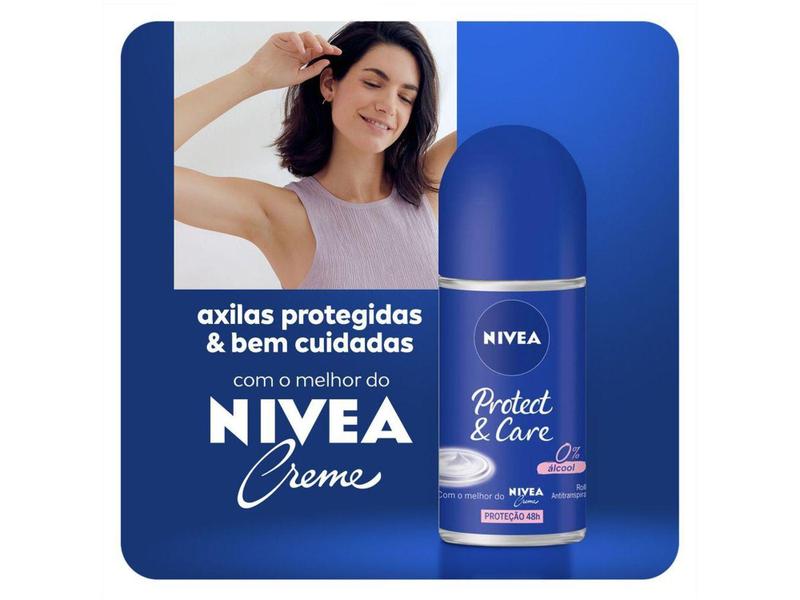 Imagem de Desodorante Antitranspirante Roll On Nivea - Protect & Care Feminino 50ml