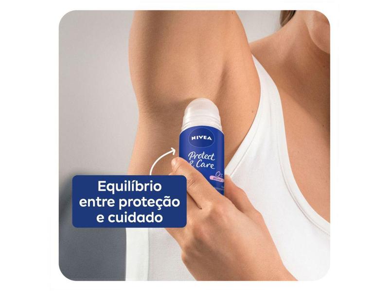 Imagem de Desodorante Antitranspirante Roll On Nivea - Protect & Care Feminino Proteção 48 Horas 50ml