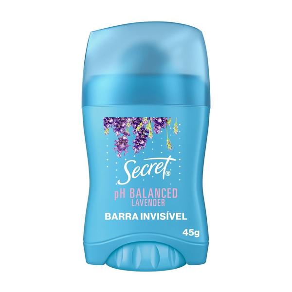 Desodorante Antitranspirante Secret em Barra pH Balanceado Lavanda 45 g Desodorante Antitranspirante Secret em Barra pH Balanceado Lavanda 45 g