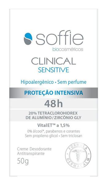 Imagem de Desodorante Antitranspirante Soffie CLINICAL 48h - Sensitive