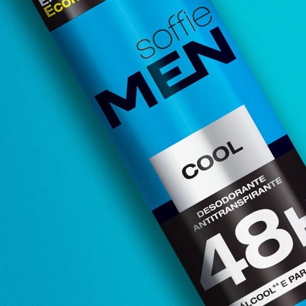 Desodorante Antitranspirante Soffie Men Cool Aerosol Imagem de Desodorante Antitranspirante Soffie Men Cool Aerosol