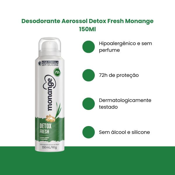 Imagem de Desodorante Antitranspirante Spray Detox Fresh 72H Monange