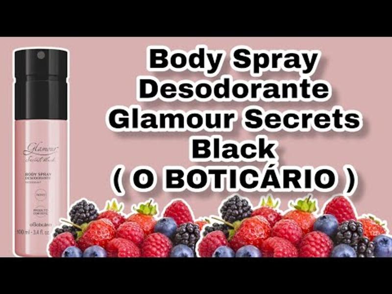 Imagem de Desodorante Body Spray Glamour Secrets Black 100ml - O Boticário