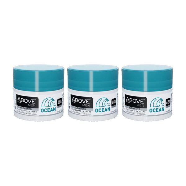 Imagem de Desodorante Creme Above Elements Ocean 50G-Kit C/3Un