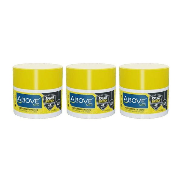 Imagem de Desodorante Creme Above Sport Energy 50G-Kit C/3Un