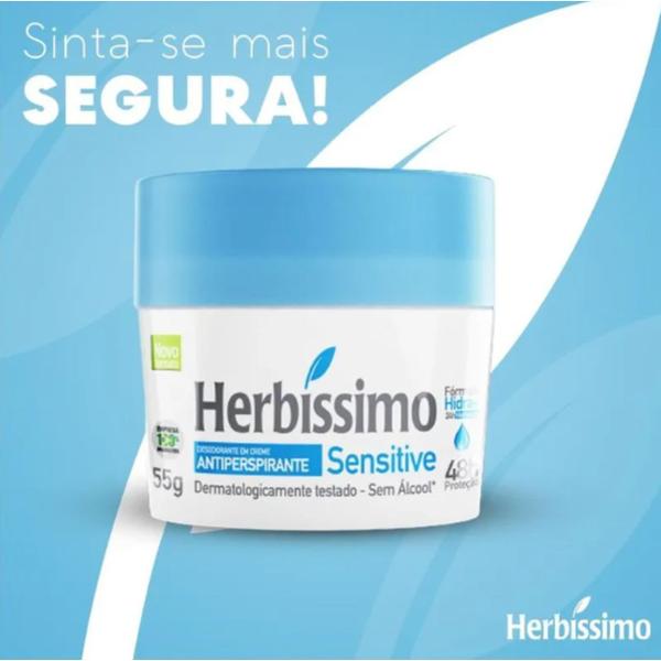 Imagem de Desodorante Creme Antitranspirante 55g Herbíssimo - Dana