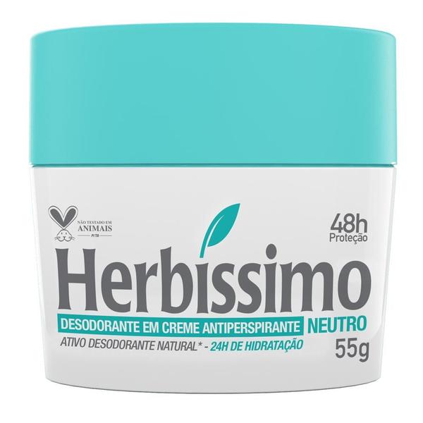 Imagem de Desodorante Creme Antitranspirante Neutro Herbíssimo 55G