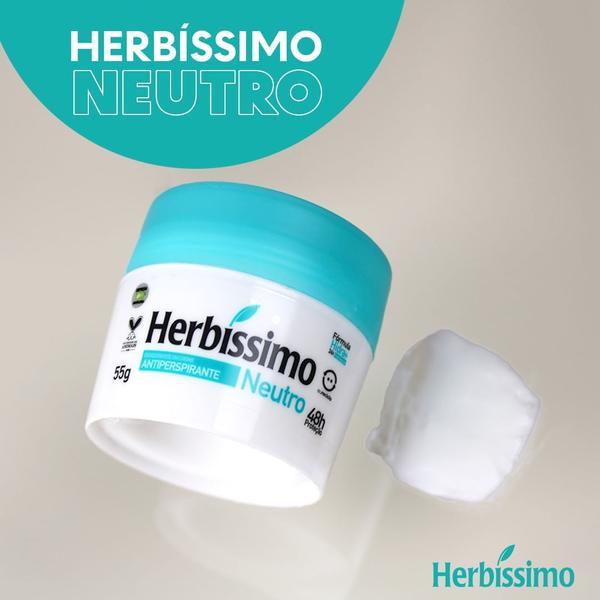 Imagem de Desodorante Creme Antitranspirante Neutro Herbíssimo 55G