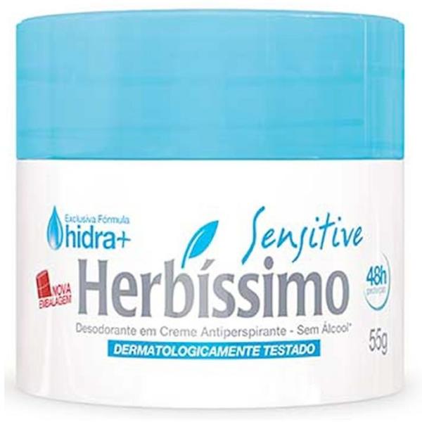 Imagem de Desodorante Creme Antitranspirante Sensitive Herbissimo 55G