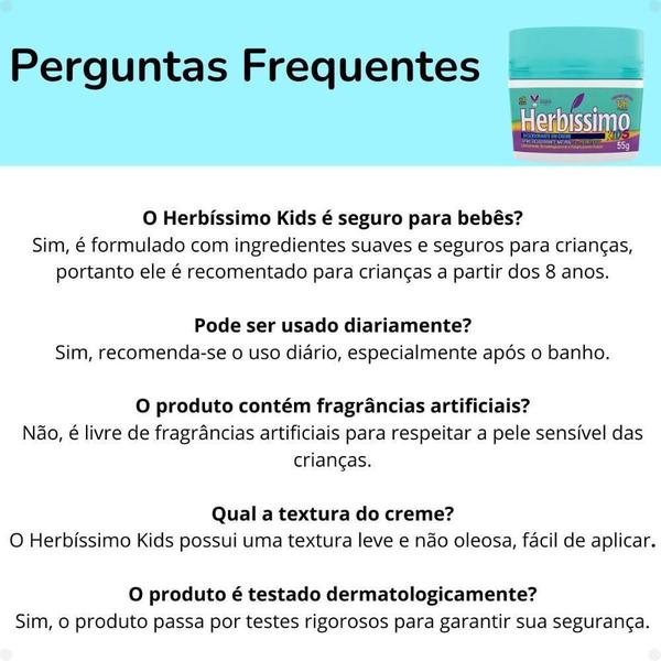 Imagem de Desodorante Creme Herbissimo Kids 55G