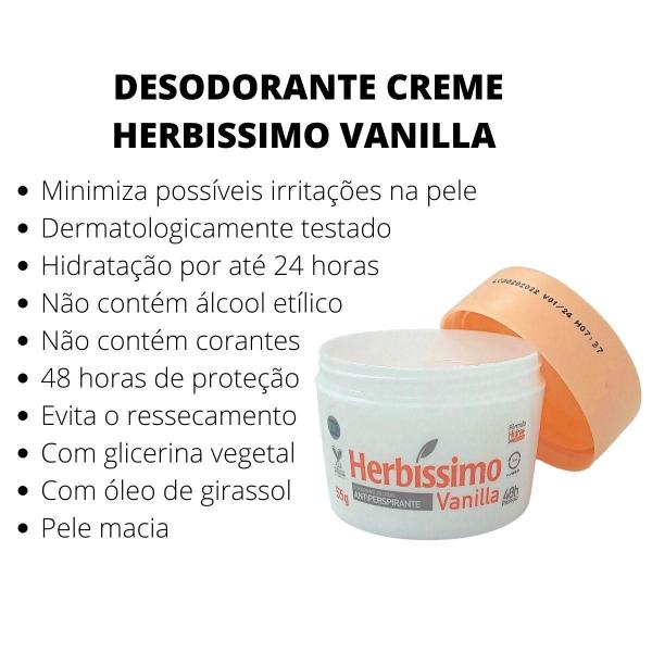 Imagem de Desodorante Creme Herbissimo Vanilla Antitranspirante 55g