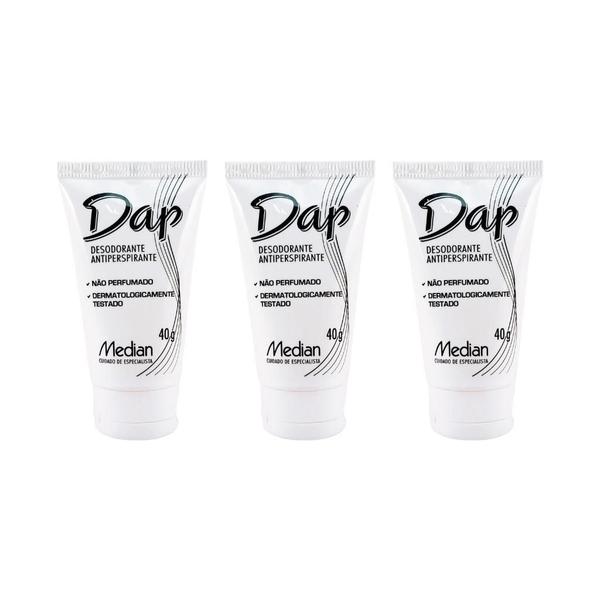 Imagem de Desodorante Dap Creme Bisnaga 40G - Kit Com 3Un