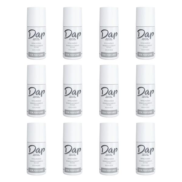 Imagem de Desodorante Dap Roll-on Sem Perfume 55ml - Kit C/ 12un