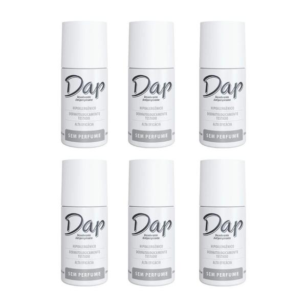 Imagem de Desodorante Dap Roll-On Sem Perfume 55Ml - Kit Com 6Un