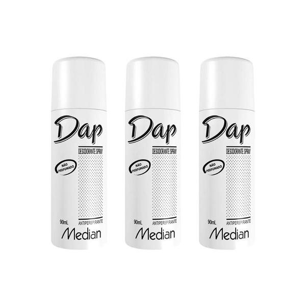 Imagem de Desodorante Dap Spray 90Ml - Kit Com 3Un