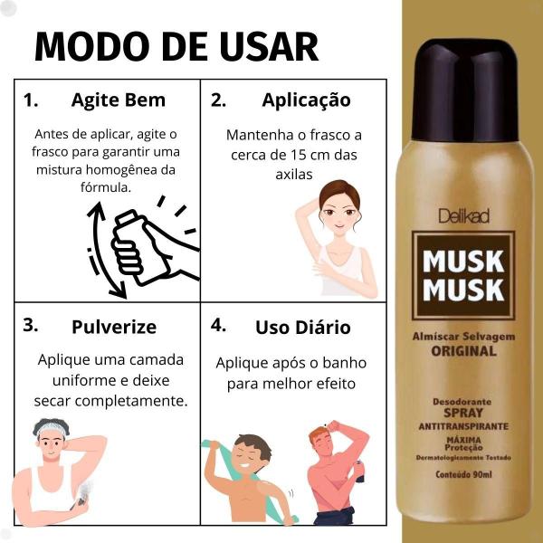 Imagem de Desodorante Delikad Musk Musk Almíscar Selvagem Original 90ml