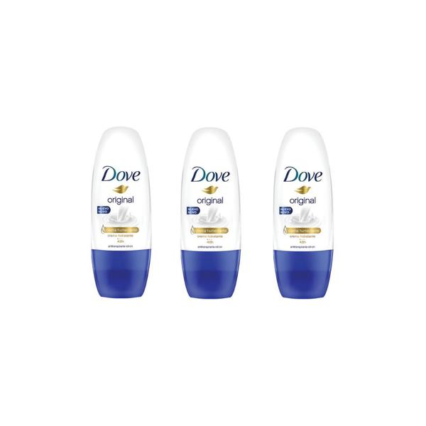 Imagem de Desodorante Dove Rollon Feminino Original 30ml- Kit C/3un