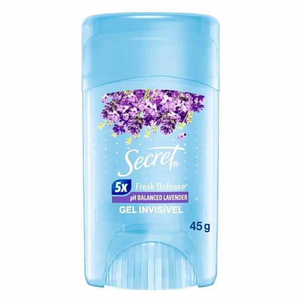 Imagem de Desodorante em Gel Antitranspirante Secret Aroma de Lavanda com pH Balanceado 45g