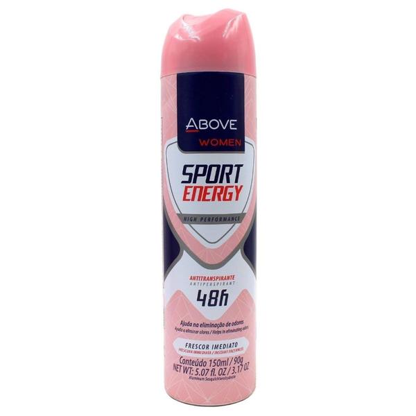 Imagem de Desodorante Feminino above Sport energy aerossol com 150mL