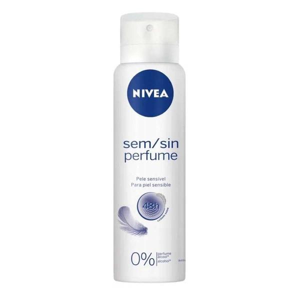 Imagem de Desodorante Feminino Aerosol Sem Perfume 48h 150ml - Nivea