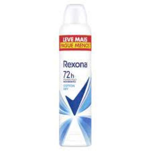 Imagem de Desodorante feminino rexona cotton dry aerosol antitranspirante 72h com 250ml