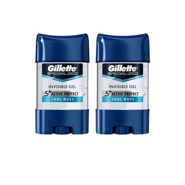 Imagem de Desodorante Gel Antitransp Gillette Cool Wave 82G-Kit2Un