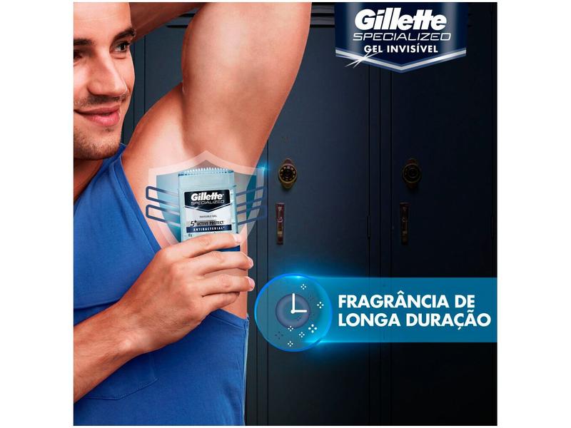 Imagem de Desodorante Gillette Roll On Gel Antitranspirante Masculino Antibacterial Invisible Gel 82g