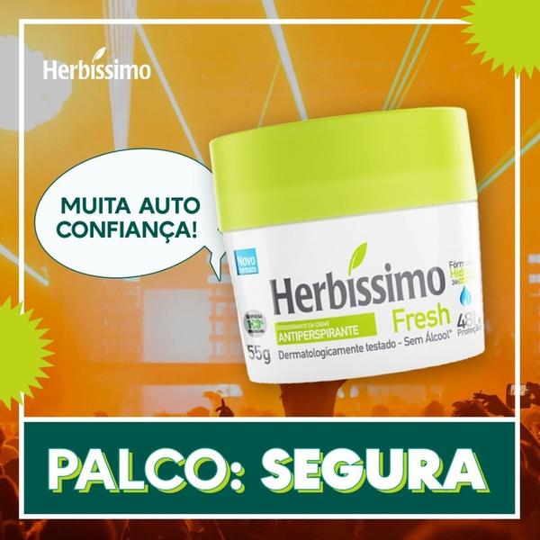 Imagem de Desodorante Herbíssimo Antiperspirante Fresh em Creme com 48H de Proteção 55g