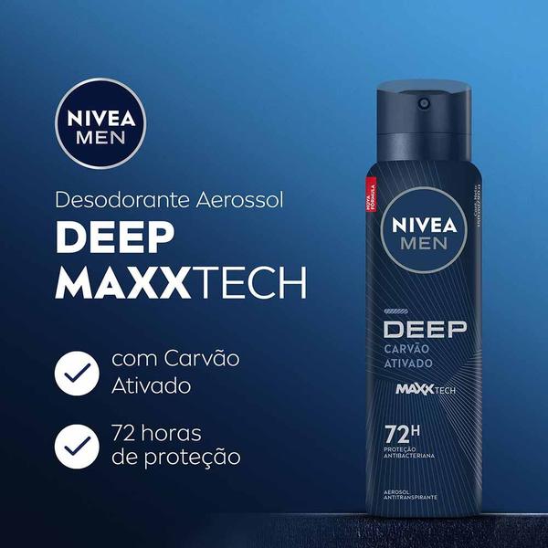 Imagem de Desodorante Masculino Aerosol NIVEA MEN Deep Original