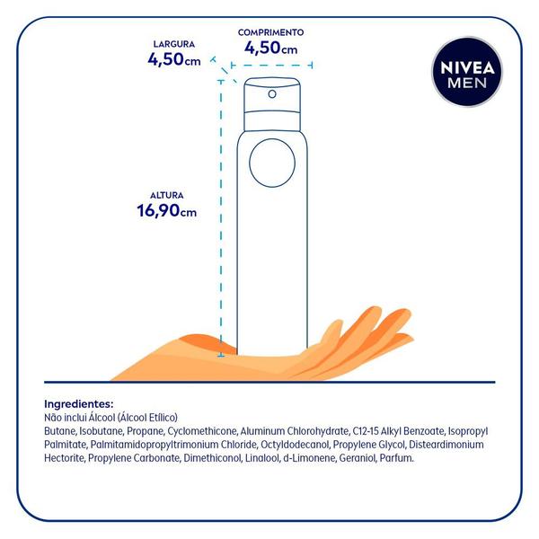 Imagem de Desodorante Masculino Aerosol NIVEA MEN - Invisible for Black & White