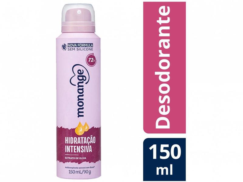 Imagem de Desodorante Monange Hidratação Intensiva Aerosol - Antitranspirante Feminino 72 Horas 150ml