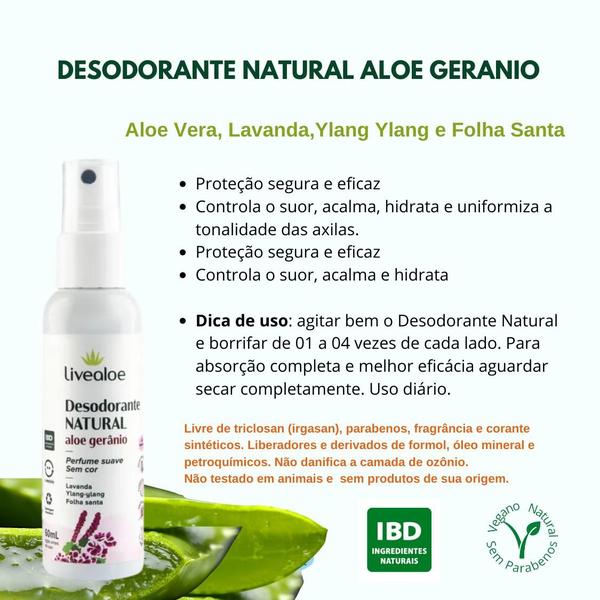 Imagem de Desodorante Natural Sem Perfume Livealoe 120ml