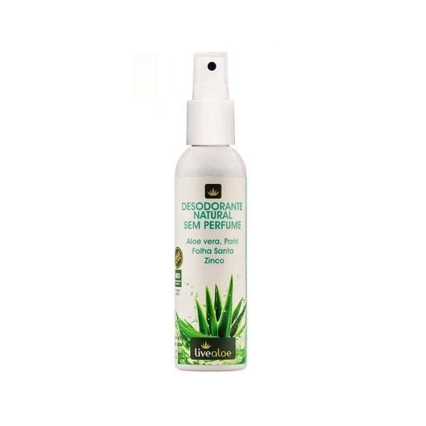 Imagem de Desodorante Natural Sem Perfume Spray Livealoe 120Ml