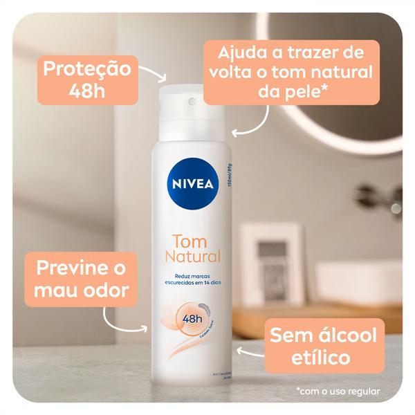 Imagem de Desodorante Nivea Antitranspirante AER Tom Natural 150ml