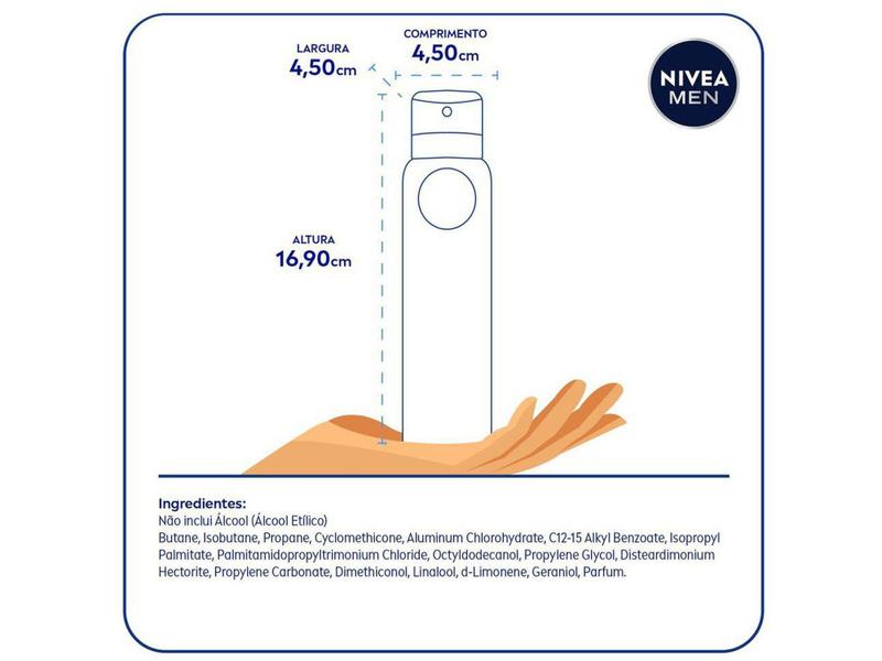 Imagem de Desodorante Nivea Invisible Black & White  - Aerossol Antitranspirante Masculino 150ml