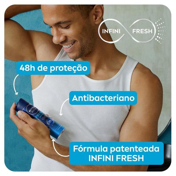 Imagem de Desodorante Nivea Men Fresh Active Antitranspirante Antibacteriano Aerosol 150ml