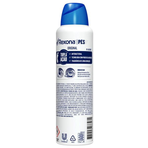 Imagem de Desodorante para os Pés Rexona Original Antibac Tripla Ação Aerosol 153ml