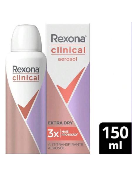 Imagem de Desodorante Rexona Clinical Aerosol 150ml Extra Dry Woman - 7891150064300 UNILEVER