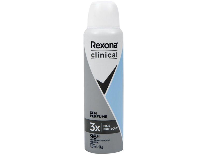 Imagem de Desodorante Rexona Clinical Aerossol - Antitranspirante Feminino sem Perfume 150ml